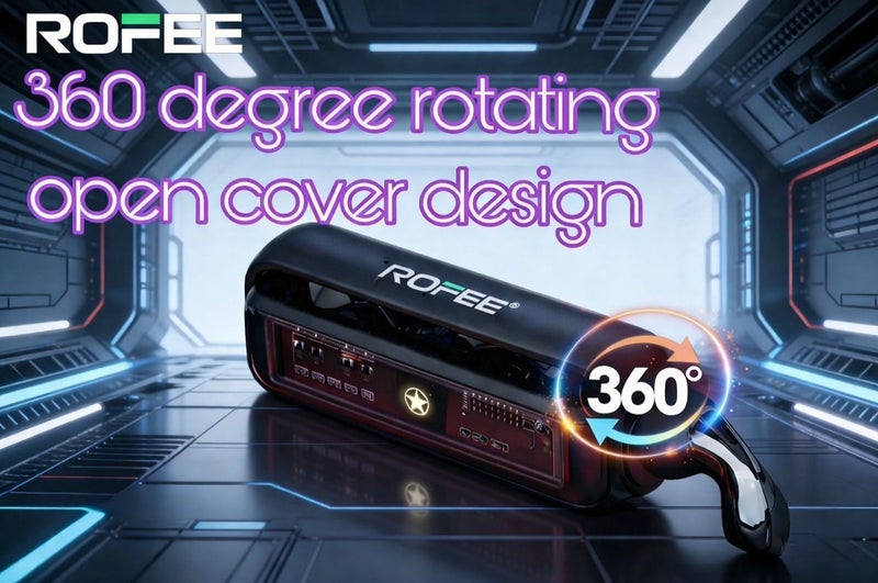 ROFEE G07 Game pods Aluminum Case and 360 degree rotating open cover design with RGB light - Image 2